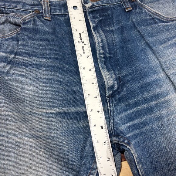 Vintage Wrangler Jeans 32x32 Blue Denim USA Made IDEAL Zipper STYLE 855223PW 70s - Picture 8 of 16